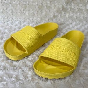 Birkenstock Yellow Slide Sandals